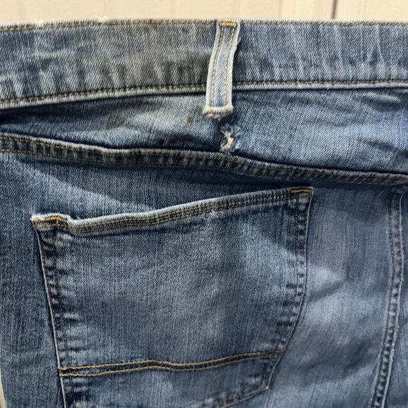 denim jeans 44X32 good condition besides one belt loop loose which left a small - Picture 2 of 5